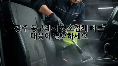 광주 동구에서 청소업체, 빠른 대응이 필요하세요?